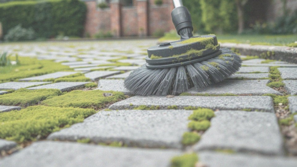 Jak usunąć mech z kostki brukowej przy pomocy tego urządzenia?